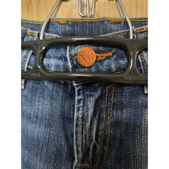 Lucky Brand Bootcut Jeans Sz 4 Med. Wash Denim Flap Button Pockets Vintage Style - Picture 8 of 10